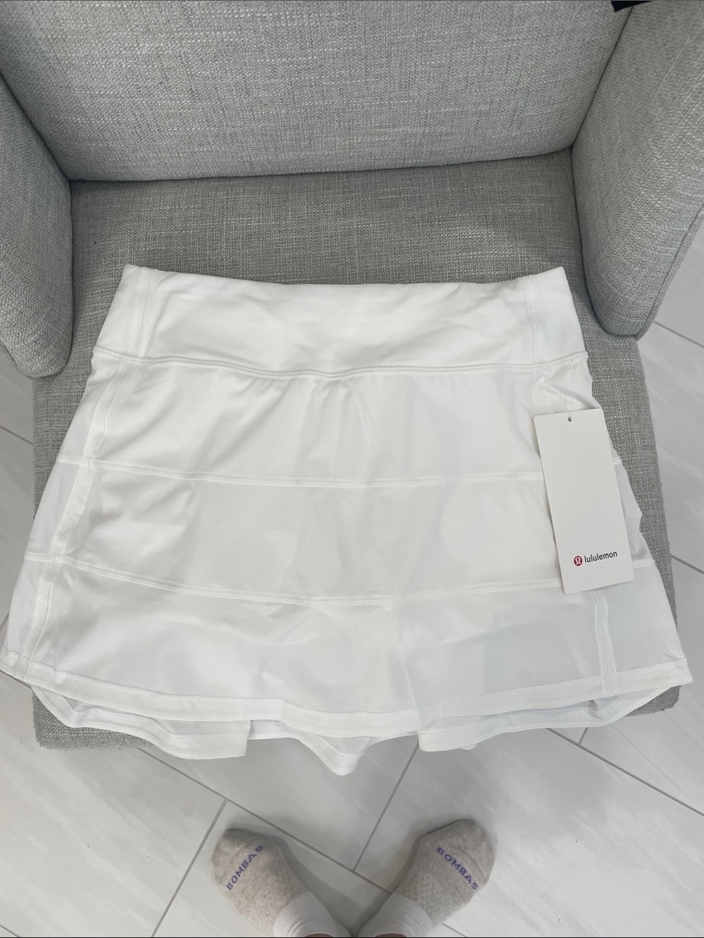 lululemon athletica White Athletic Skort with Built-In Shorts